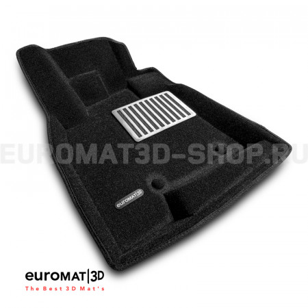 Текстильные 3D коврики Euromat3D Lux в салон для Mitsubishi Pajero IV (2006-2020) № EM3D-003610