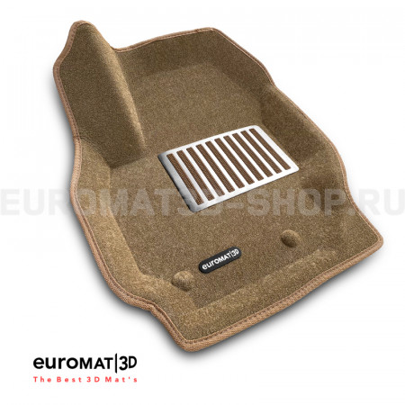 Текстильные 3D коврики Euromat3D Lux в салон для Volvo XC 70 (2007-) № EM3D-005507T Бежевые