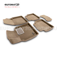 Текстильные 3D коврики Euromat3D Lux в салон для Toyota Camry XV70 (2018-2024) № EM3D-005101T Бежевые