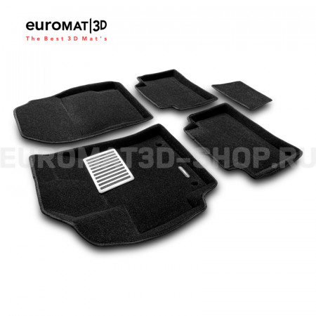 Текстильные 3D коврики Euromat3D Lux в салон для Toyota Corolla (2019-) № EM3D-005106