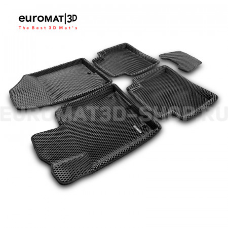 3D коврики Euromat3D EVA в салон для Hyundai Sonata (2017-) № EM3DEVA-002929