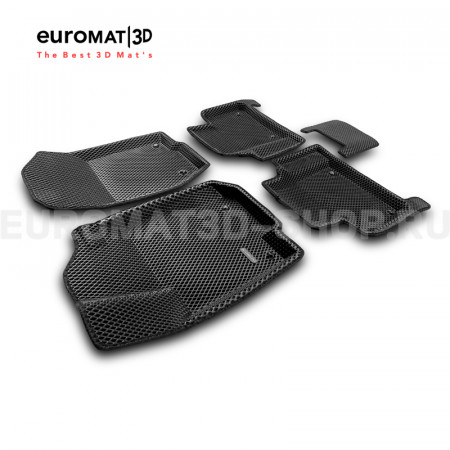 3D коврики Euromat3D EVA в салон для Mercedes GL-Class (X164) (2006-2012) № EM3DEVA-003501