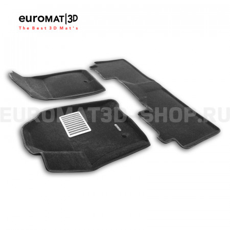 Текстильные 3D коврики Euromat3D Lux в салон для Chevrolet Tahoe (2021-) № EM3D-001308